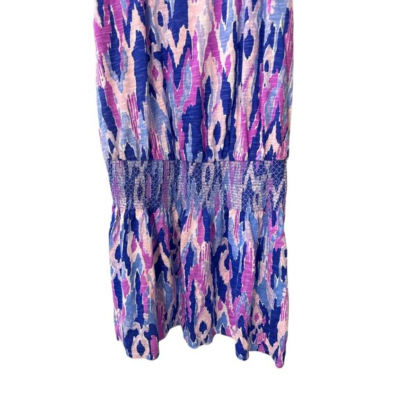 Lilly Pulitzer Tideline Amethyst Mini Knit Smock Waist Tank Dress Size XS Preown - Picture 2 of 7